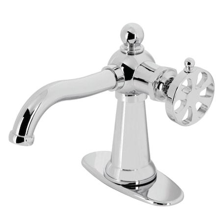 Kingston Brass KSD3541RX Single-Handle Bathroom Faucet with Push Pop-Up, Polished Chrome KSD3541RX